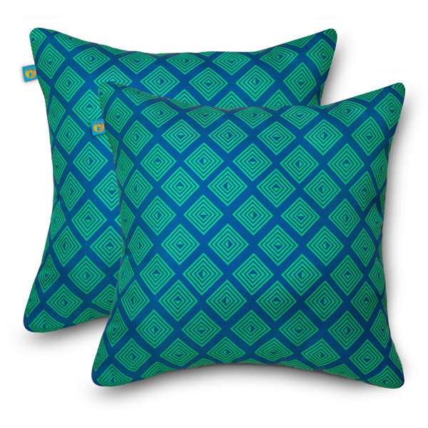 Duck Covers Water-Resistant Accent Pillows, Topaz Mosaic, PK2 PTOP1818